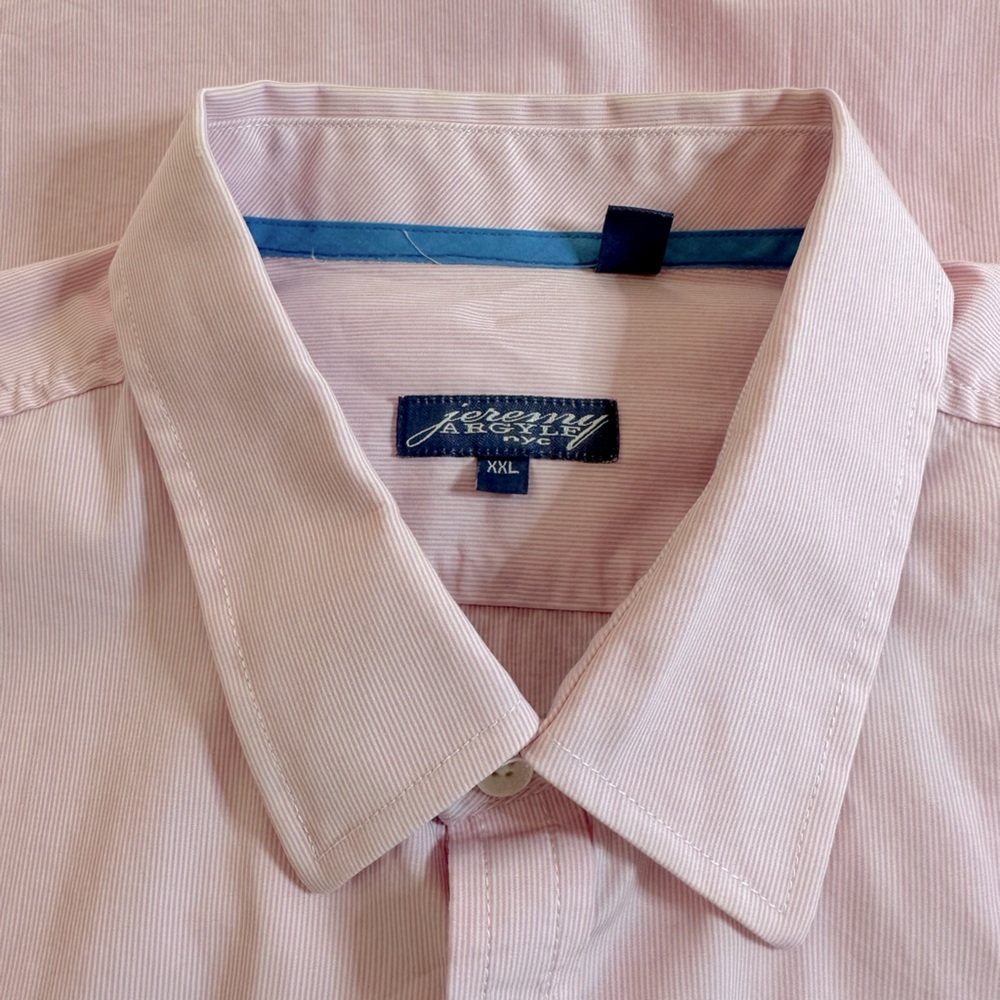 jeremy ARGYLE nyc | Men's Dress Shirt | Pink | XXL
